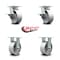 Service Caster 5 Inch Kingpinless Semi Steel Wheel Caster Brakes 2 Rigid, 2PK SCC-KP30S520-SSR-SLB-2-R-2 - alternate 7